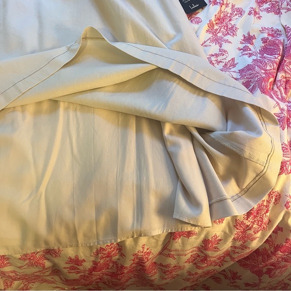 NWT Lulu's Callina Cream Midi Tie-Strap Dress size Medium - Picture 11 of 13